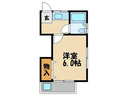 ハイツ大塚(1K/2階)の間取り写真