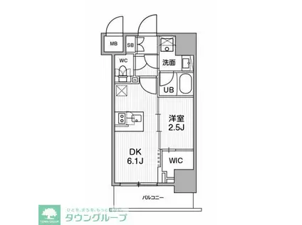 SYFOME木場II(1DK/5階)の間取り写真