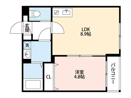 LUMINA SEASIDE(1LDK/1階)の間取り写真