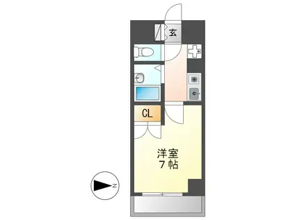 エトアール金山(1K/3階)の間取り写真