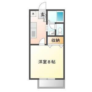 I・S・Kスクエア(1K/2階)の間取り写真