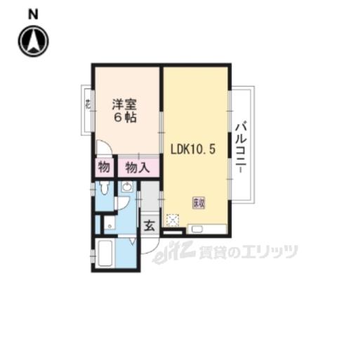 アラサンテコジマ(1LDK/2階)の間取り写真