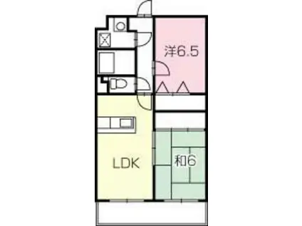 グランTEAO(2LDK/1階)の間取り写真