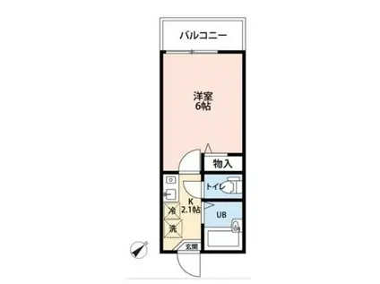 グックス下赤塚(1K/3階)の間取り写真