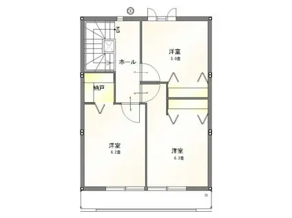 VRANZ博多南(3LDK/1階)の間取り写真