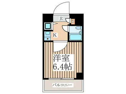 メインステージ武蔵関(1K/3階)の間取り写真