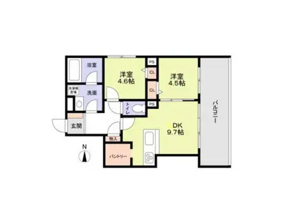 門戸厄神・M社計画工事(2DK/1階)の間取り写真