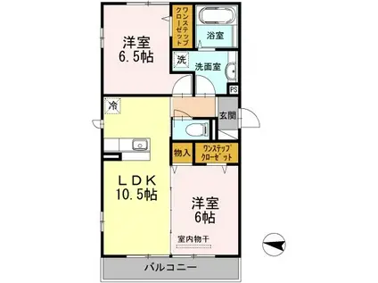 ロイヤルクレスト(2LDK/2階)の間取り写真