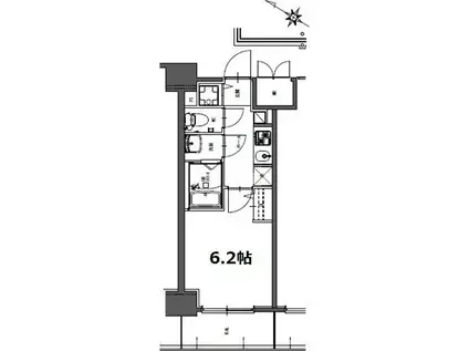 S-RESIDENCE神宮西駅前ASCENT(1K/3階)の間取り写真