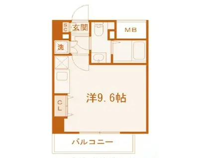 SIN-CITY両国(ワンルーム/3階)の間取り写真