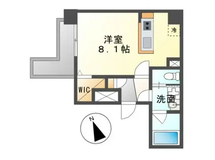 SUGAR HILLS HIGASHIYAMA(1K/5階)の間取り写真