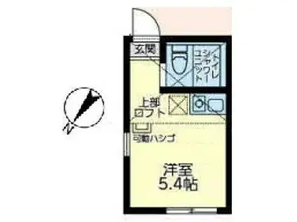 ユナイト反町バレンシアロッソ(ワンルーム/2階)の間取り写真