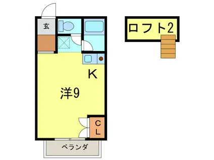 フォレスト(ワンルーム/1階)の間取り写真