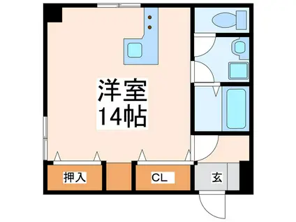 ロフティ飛田(ワンルーム/2階)の間取り写真