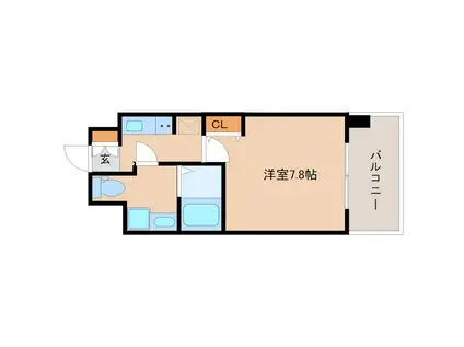 レジュールアッシュ尼崎駅前(1K/11階)の間取り写真