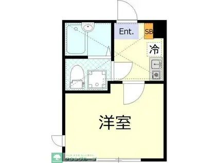 ラ・カーサ・ギブリ(1K/1階)の間取り写真