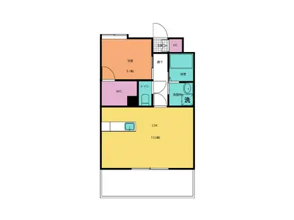 GRANTAGE(1LDK/4階)の間取り写真