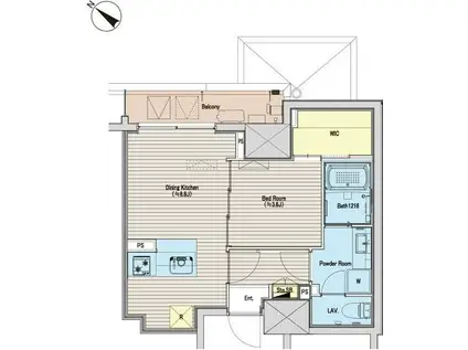 アマンE.S.K.青山(1LDK/6階)の間取り写真