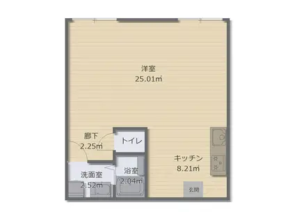 K S BASE NURUMIZU(ワンルーム/2階)の間取り写真