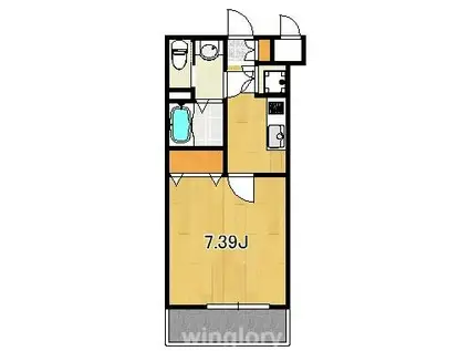 サヴォイ博多エレメンツ(1K/7階)の間取り写真