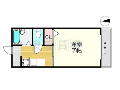 コーポエイト(1K/1階)の間取り写真