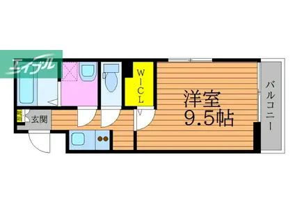 S-36(1K/1階)の間取り写真