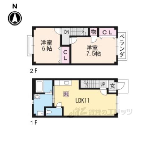 GRANPA21(2LDK/2階)の間取り写真