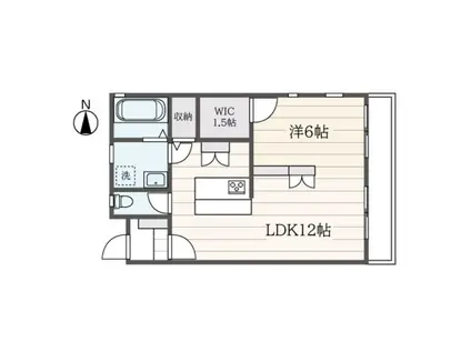 メゾン初音(1LDK/2階)の間取り写真
