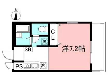 ひかりはいつ弐番館(1K/4階)の間取り写真