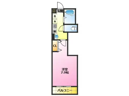 アドレスパーク 武蔵小杉(1K/1階)の間取り写真