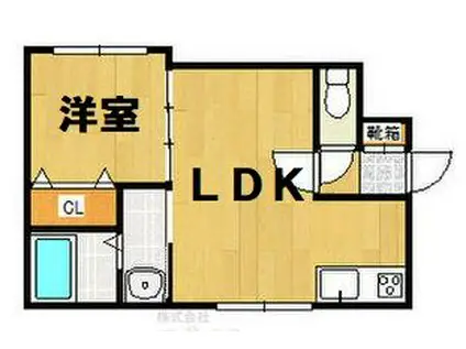 A BOND東札幌(1LDK/1階)の間取り写真