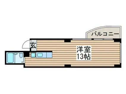 SPACE A(ワンルーム/1階)の間取り写真