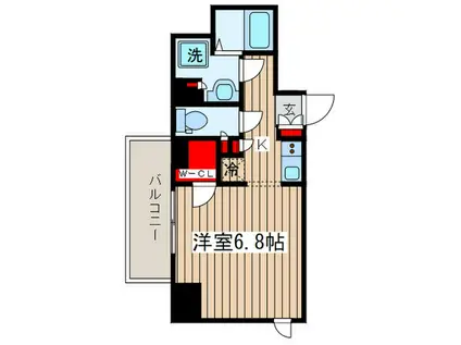 シェフルール新御徒町II(1K/11階)の間取り写真