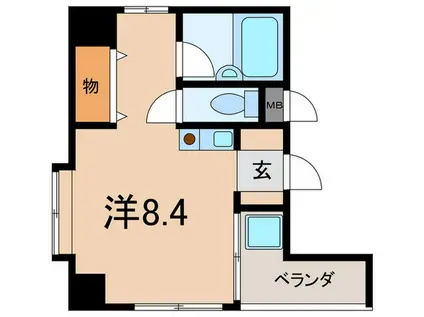 YKハイツ西明石(ワンルーム/5階)の間取り写真