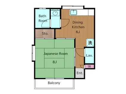 東急世田谷線 上町駅 徒歩5分 2階建 築41年(1DK/1階)の間取り写真