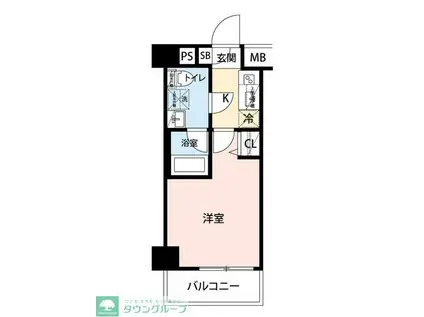 マイナビSTAYヴエール武蔵中原(1K/6階)の間取り写真