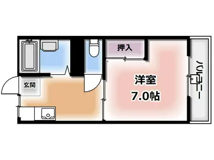 ハイツ豊津荘II(1K/1階)の間取り写真