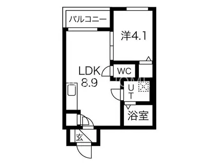 F ASECIA BONHEUR(1LDK/2階)の間取り写真