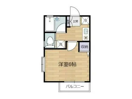 ドリーム八雲(1K/1階)の間取り写真