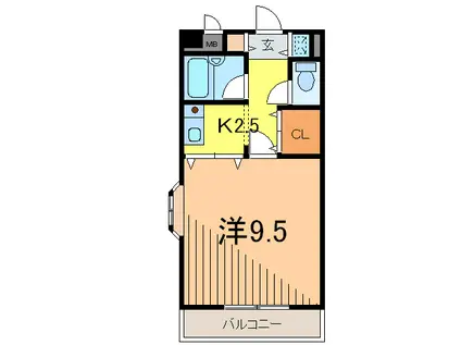 ロイヤルステージ(1K/3階)の間取り写真
