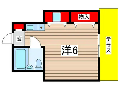 イーストヴィレッジYUDA(ワンルーム/1階)の間取り写真