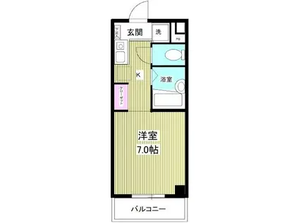 サマレジデンス(ワンルーム/3階)の間取り写真