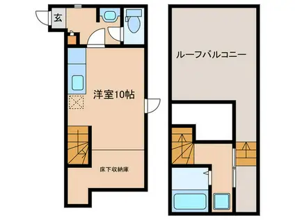 MAISONETIC 伊都(ワンルーム/2階)の間取り写真