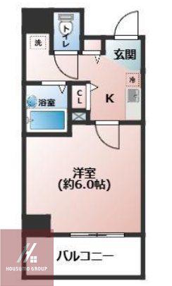ラナップスクエア南森町(1K/5階)の間取り写真