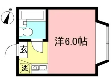 ベリエール・ヒトミ(ワンルーム/2階)の間取り写真