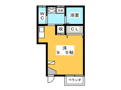 本町ファースト(ワンルーム/1階)の間取り写真