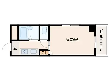 クレイン新大阪(1K/6階)の間取り写真