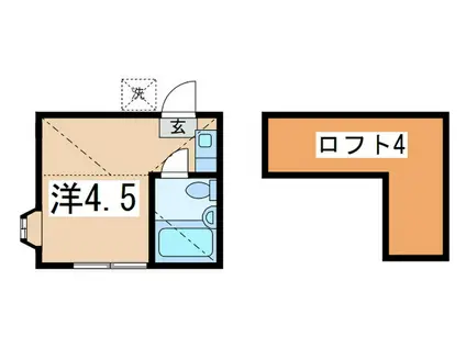 サンコートたちばな台(ワンルーム/2階)の間取り写真