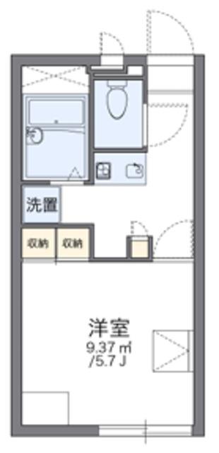 レオパレスレアル(1K/1階)の間取り写真