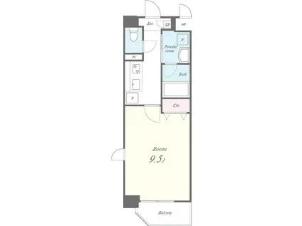 コンフォート弁天(1K/3階)の間取り写真